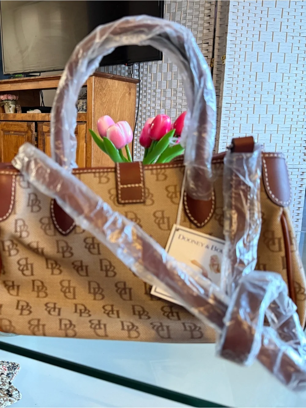 Brown Monogram Satchel Handbag - Designer-Inspired Women Bags